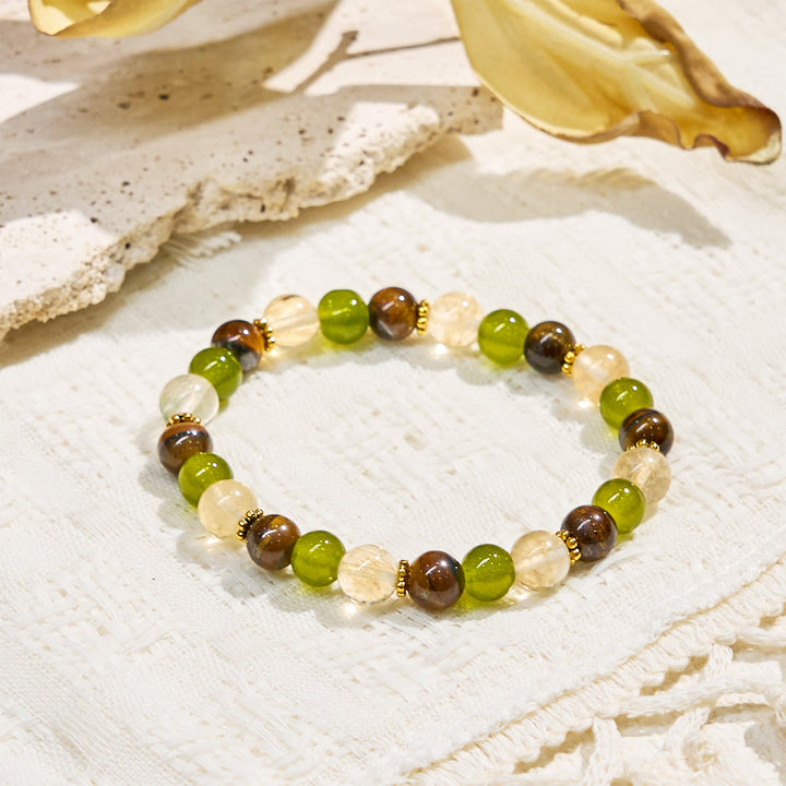 Pulsera de piedras preciosas de la fortuna "Eden's Whisper" de Olivenorma - image 5