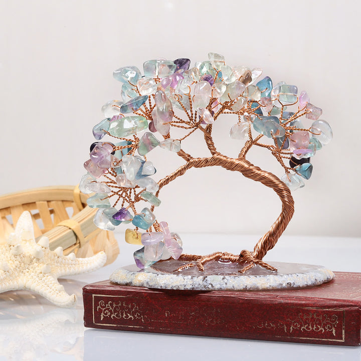 Árbol de Feng Shui con piedra de cristal natural Olivenorma