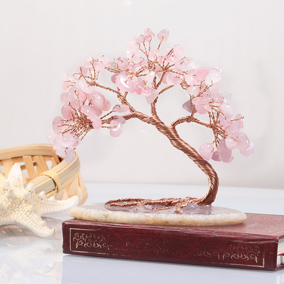 Árbol de Feng Shui con piedra de cristal natural Olivenorma
