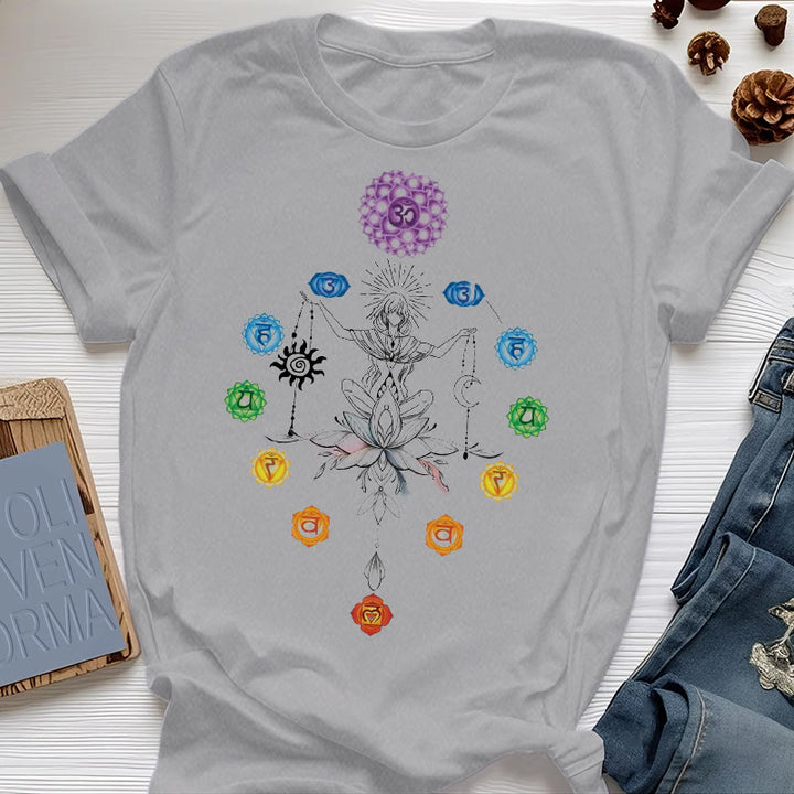 Camiseta Olivenorma con energía de chakras enraizados