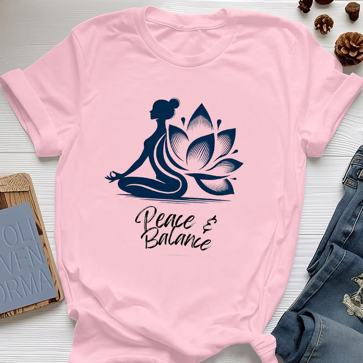 Camiseta Olivenorma para mujer: Paz y Equilibrio, Yoga y Meditación