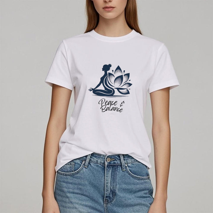 Camiseta Olivenorma para mujer: Paz y Equilibrio, Yoga y Meditación