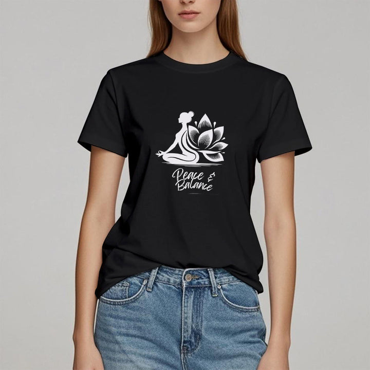 Camiseta Olivenorma para mujer: Paz y Equilibrio, Yoga y Meditación