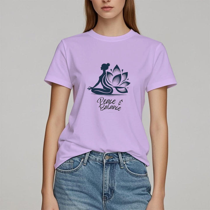Camiseta Olivenorma para mujer: Paz y Equilibrio, Yoga y Meditación