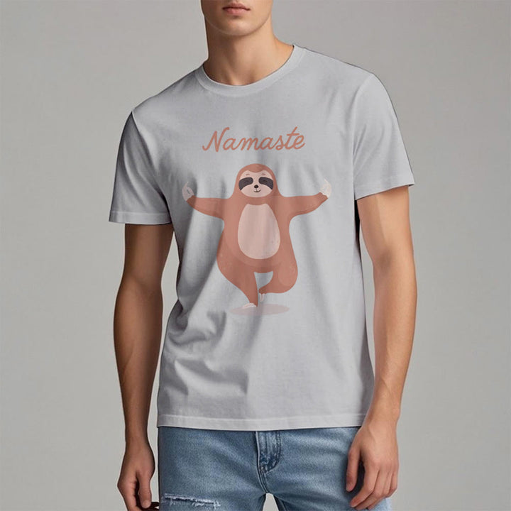 Camiseta de yoga con cita de perezoso y namasté de Olivenorma