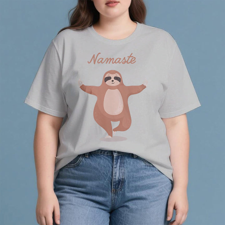 Camiseta de yoga con cita de perezoso y namasté de Olivenorma