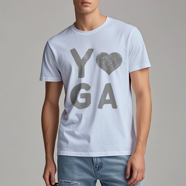 Camiseta con estampado de corazón de yoga de Olivenorma