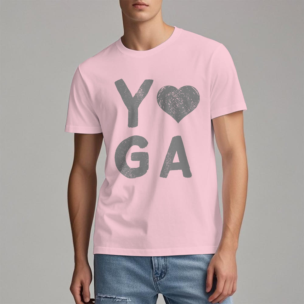 Camiseta con estampado de corazón de yoga de Olivenorma