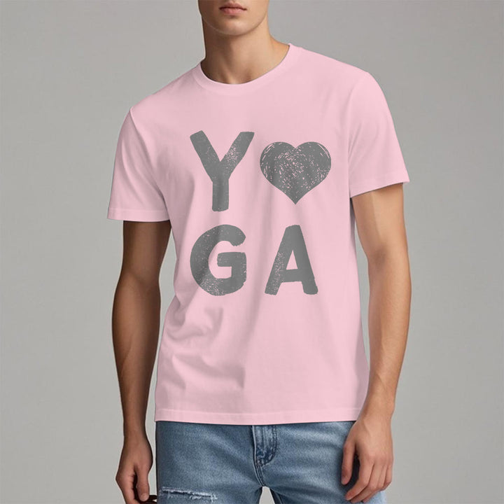 Camiseta con estampado de corazón de yoga de Olivenorma