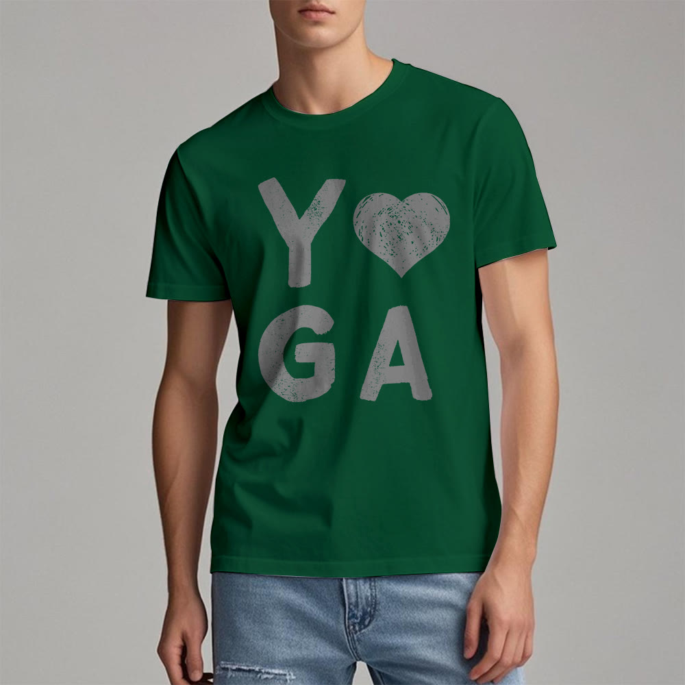 Camiseta con estampado de corazón de yoga de Olivenorma