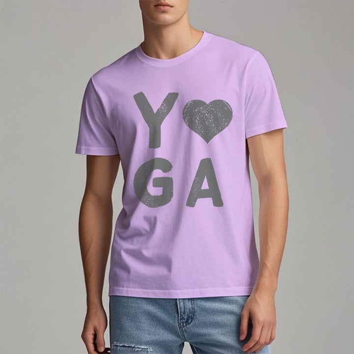Camiseta con estampado de corazón de yoga de Olivenorma
