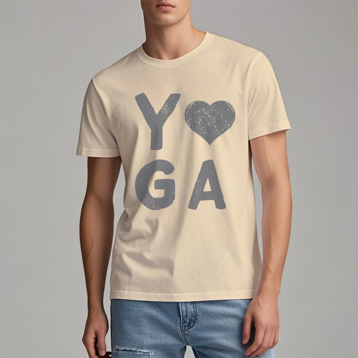 Camiseta con estampado de corazón de yoga de Olivenorma