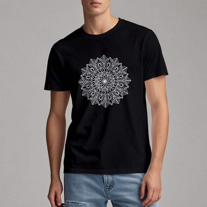 Camiseta con mandala de flor de loto de Olivenorma