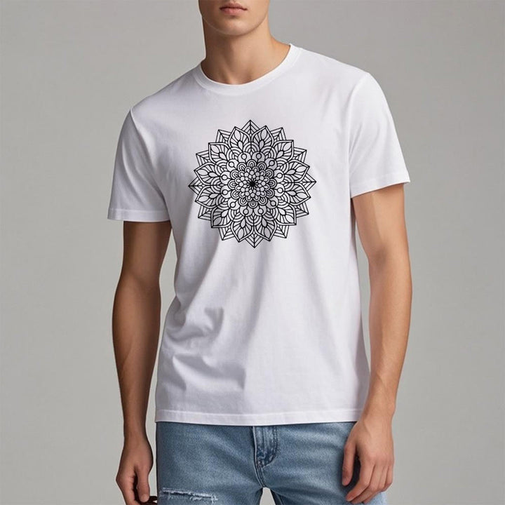 Camiseta con mandala de flor de loto de Olivenorma
