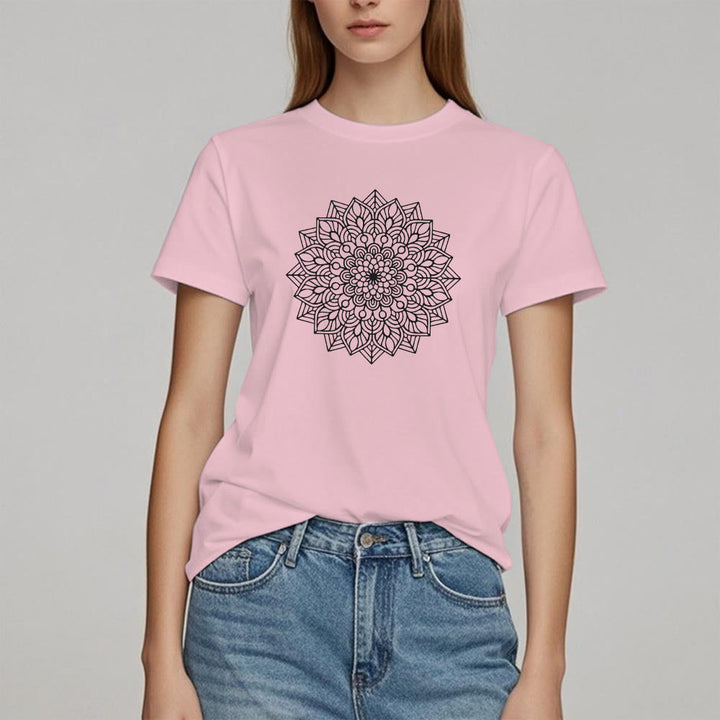 Camiseta con mandala de flor de loto de Olivenorma