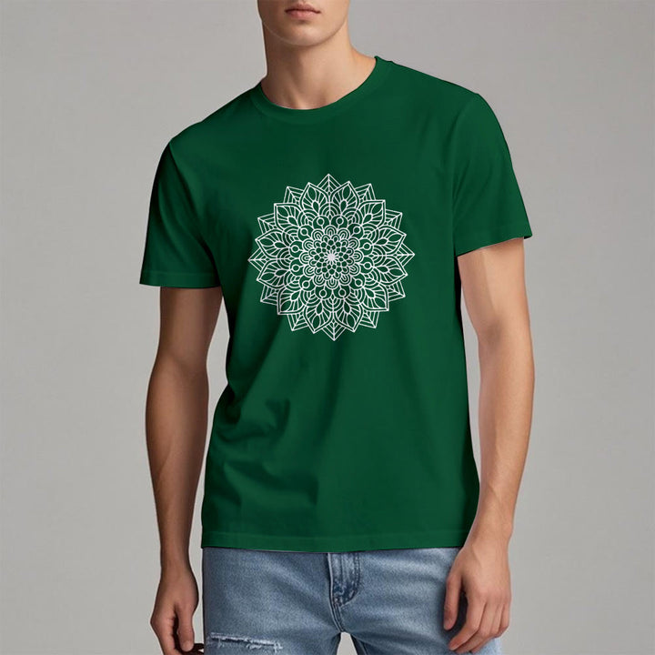 Camiseta con mandala de flor de loto de Olivenorma