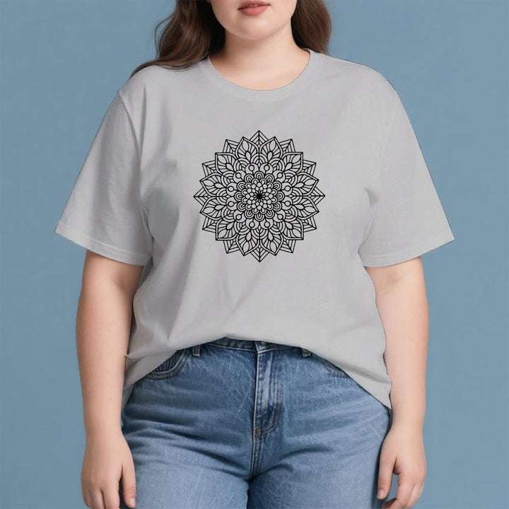 Camiseta con mandala de flor de loto de Olivenorma