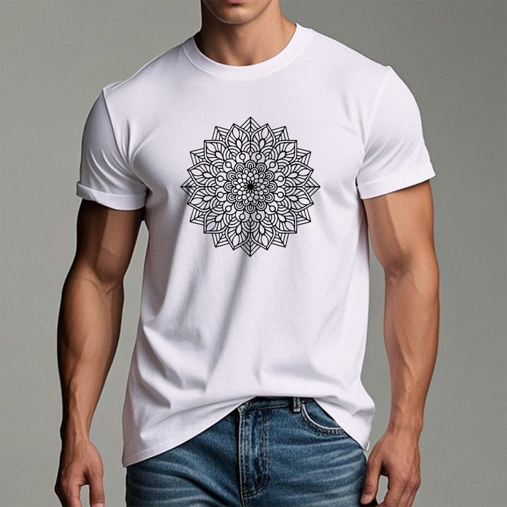 Camiseta con mandala de flor de loto de Olivenorma