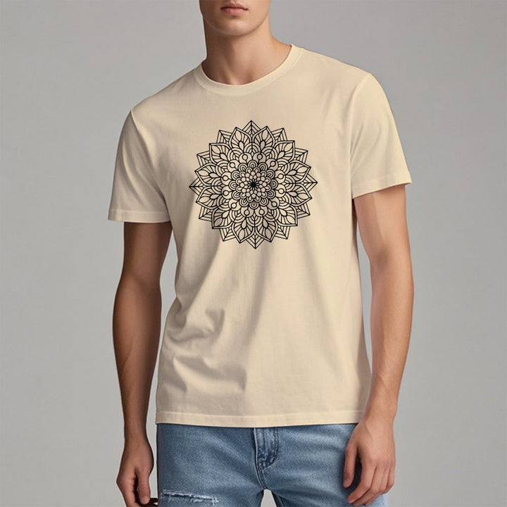 Camiseta con mandala de flor de loto de Olivenorma