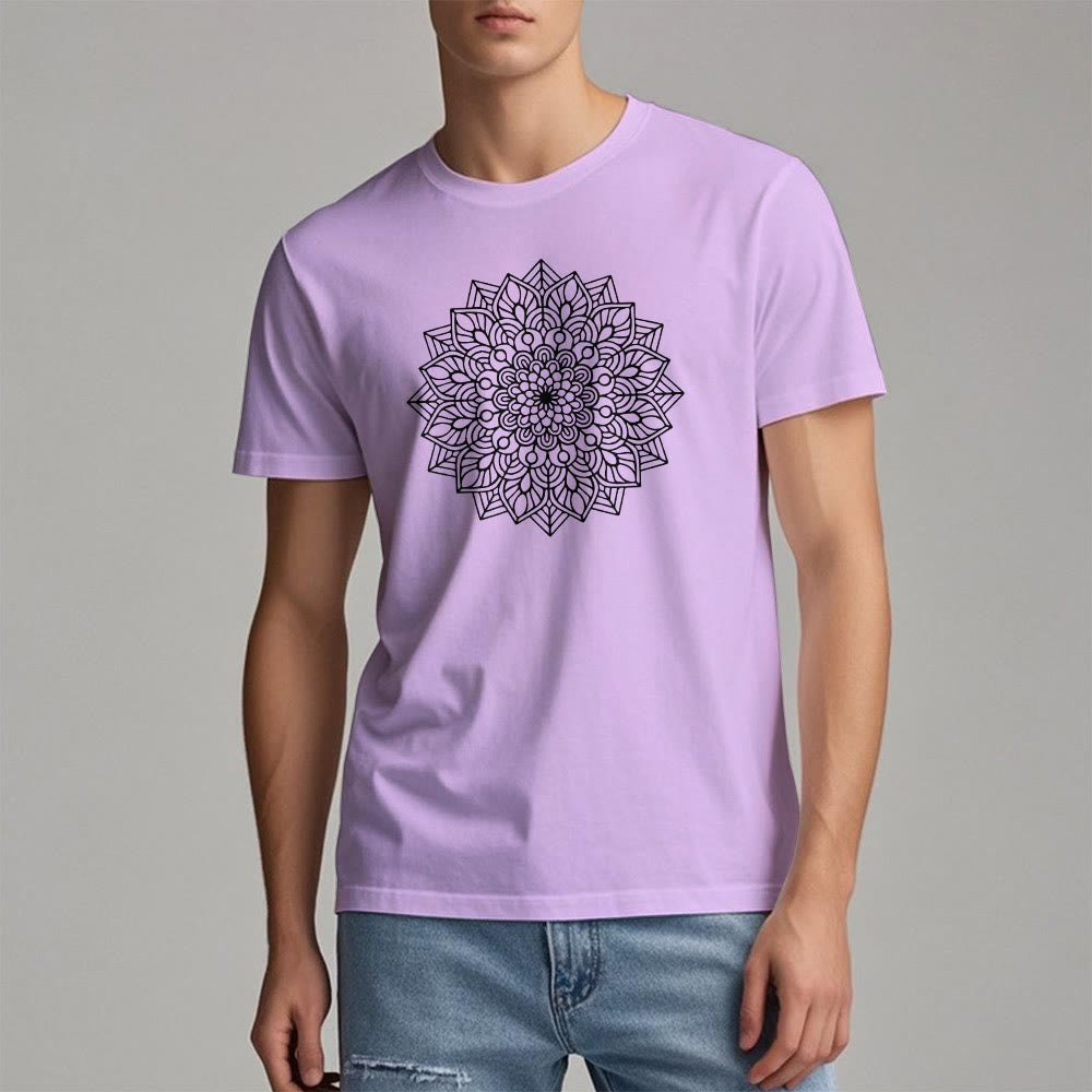Camiseta con mandala de flor de loto de Olivenorma