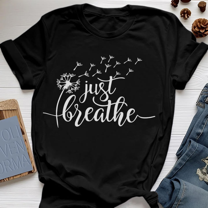 Camiseta Olivenorma Just Breathe Dandelion