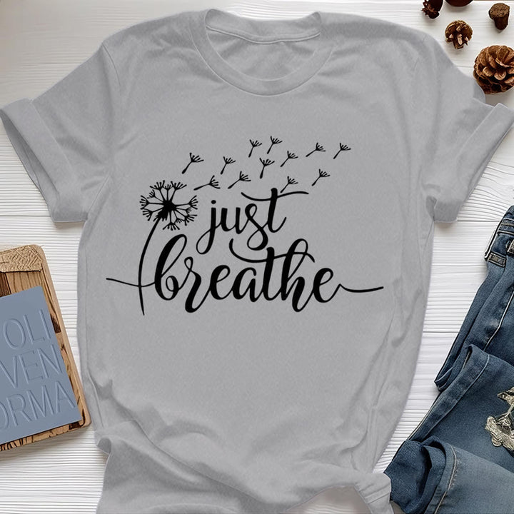 Camiseta Olivenorma Just Breathe Dandelion