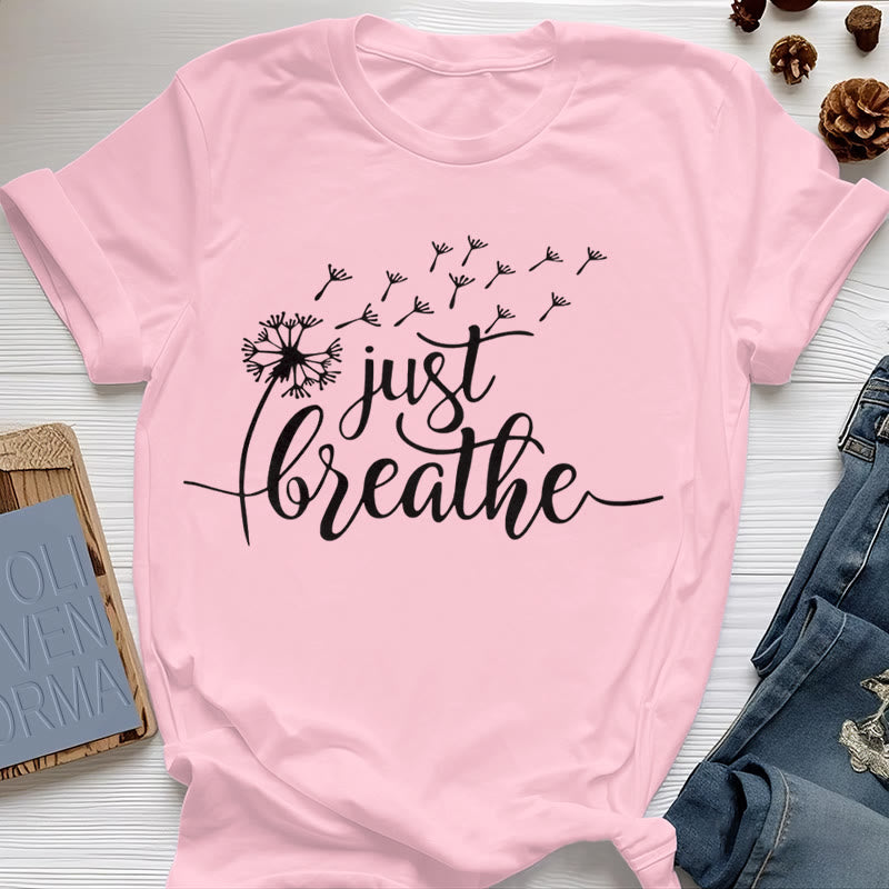 Camiseta Olivenorma Just Breathe Dandelion