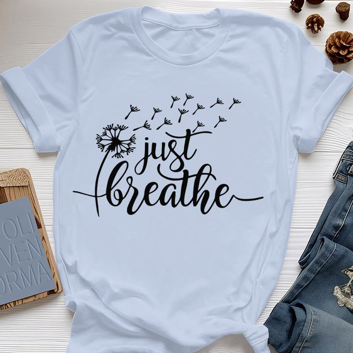 Camiseta Olivenorma Just Breathe Dandelion