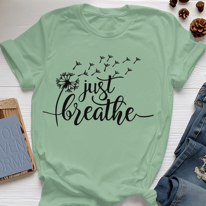 Camiseta Olivenorma Just Breathe Dandelion
