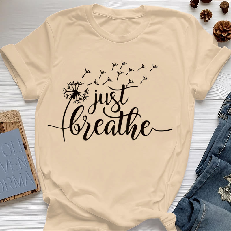 Camiseta Olivenorma Just Breathe Dandelion