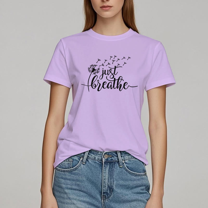 Camiseta Olivenorma Just Breathe Dandelion