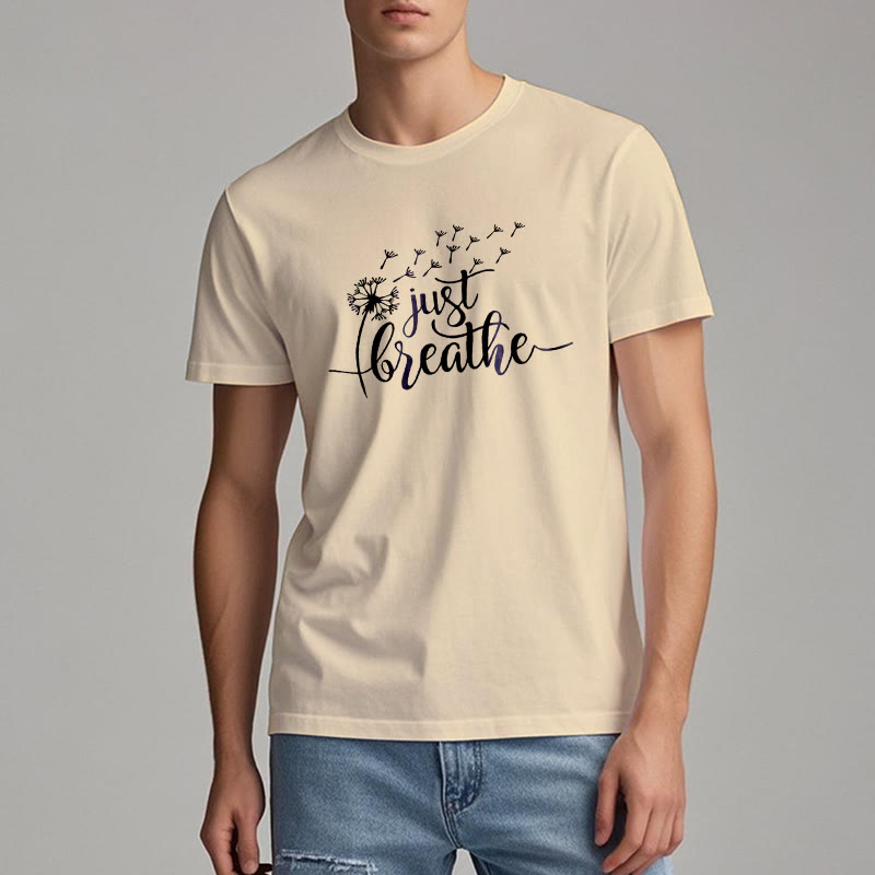 Camiseta Olivenorma Just Breathe Dandelion