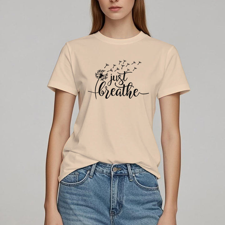 Camiseta Olivenorma Just Breathe Dandelion