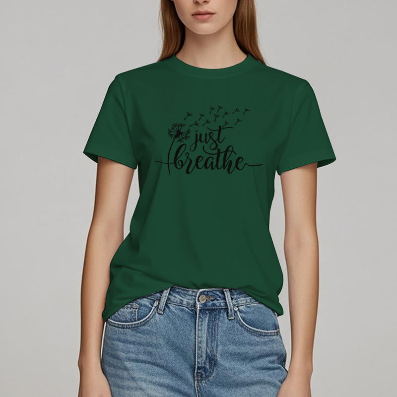Camiseta Olivenorma Just Breathe Dandelion