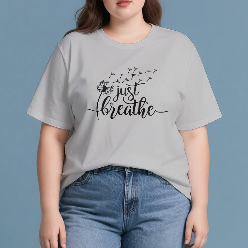 Camiseta Olivenorma Just Breathe Dandelion