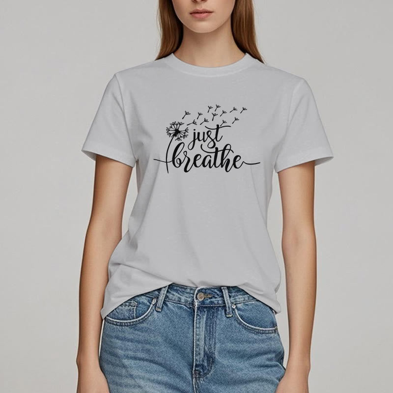 Camiseta Olivenorma Just Breathe Dandelion