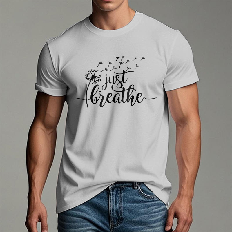 Camiseta Olivenorma Just Breathe Dandelion