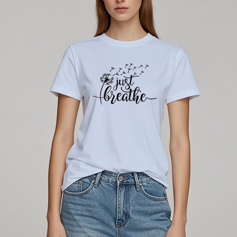 Camiseta Olivenorma Just Breathe Dandelion