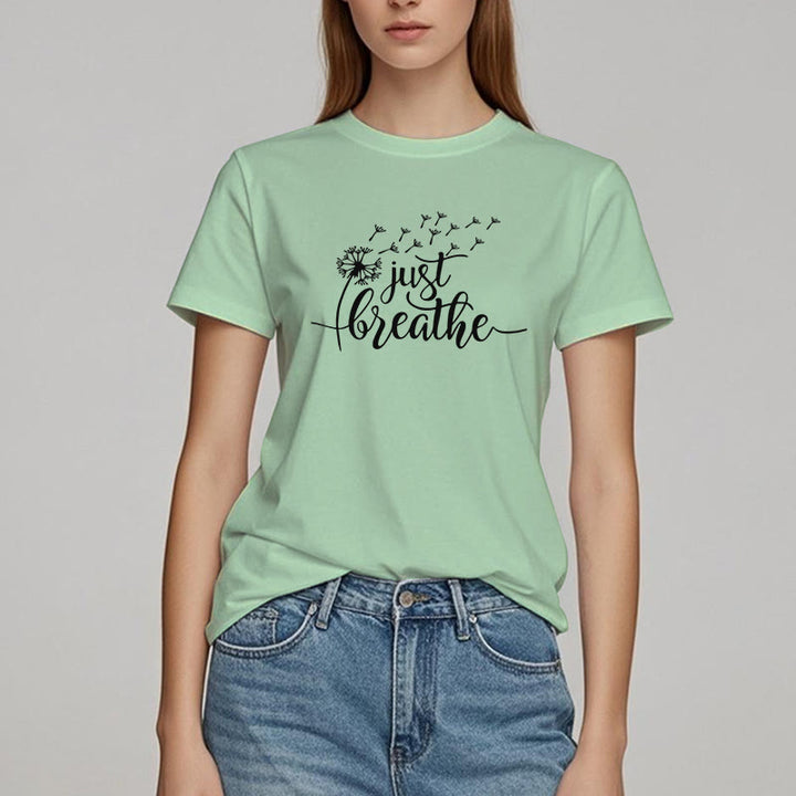 Camiseta Olivenorma Just Breathe Dandelion