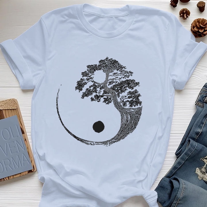 Camiseta Olivenorma Yin Yang Bonsai Tree