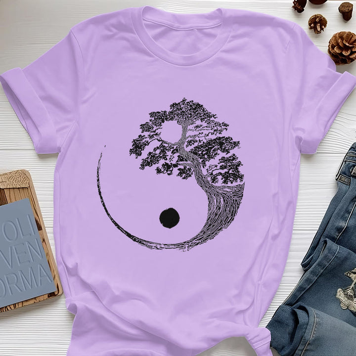 Camiseta Olivenorma Yin Yang Bonsai Tree