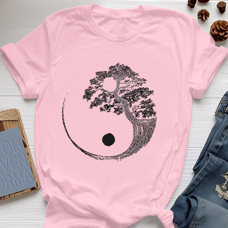 Camiseta Olivenorma Yin Yang Bonsai Tree