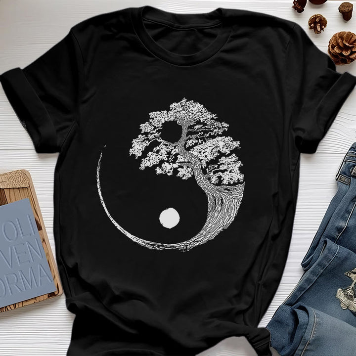 Camiseta Olivenorma Yin Yang Bonsai Tree