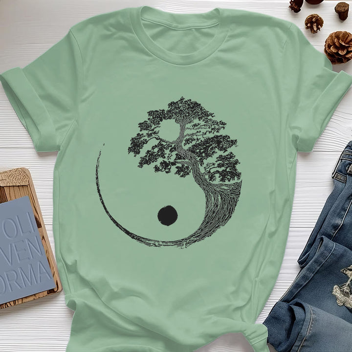 Camiseta Olivenorma Yin Yang Bonsai Tree