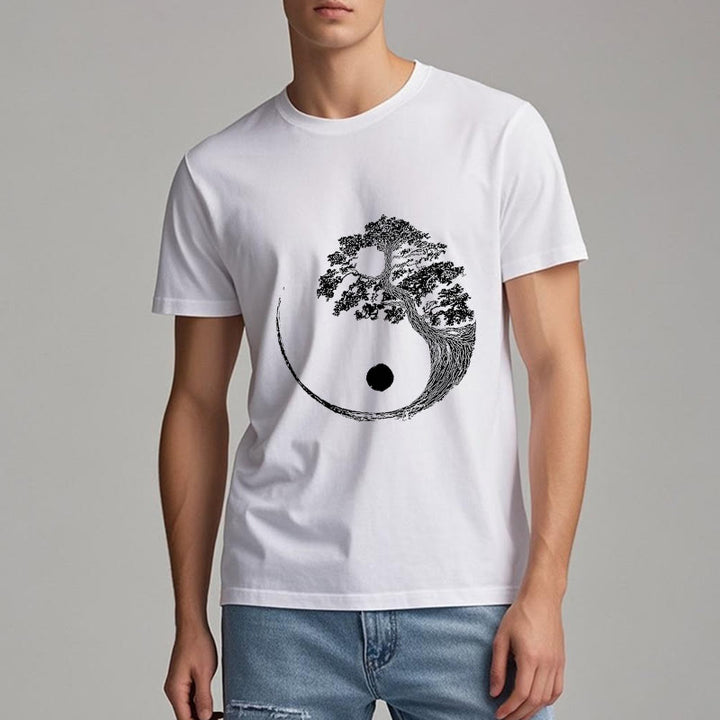Camiseta Olivenorma Yin Yang Bonsai Tree