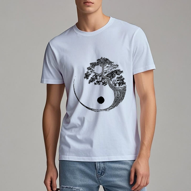 Camiseta Olivenorma Yin Yang Bonsai Tree