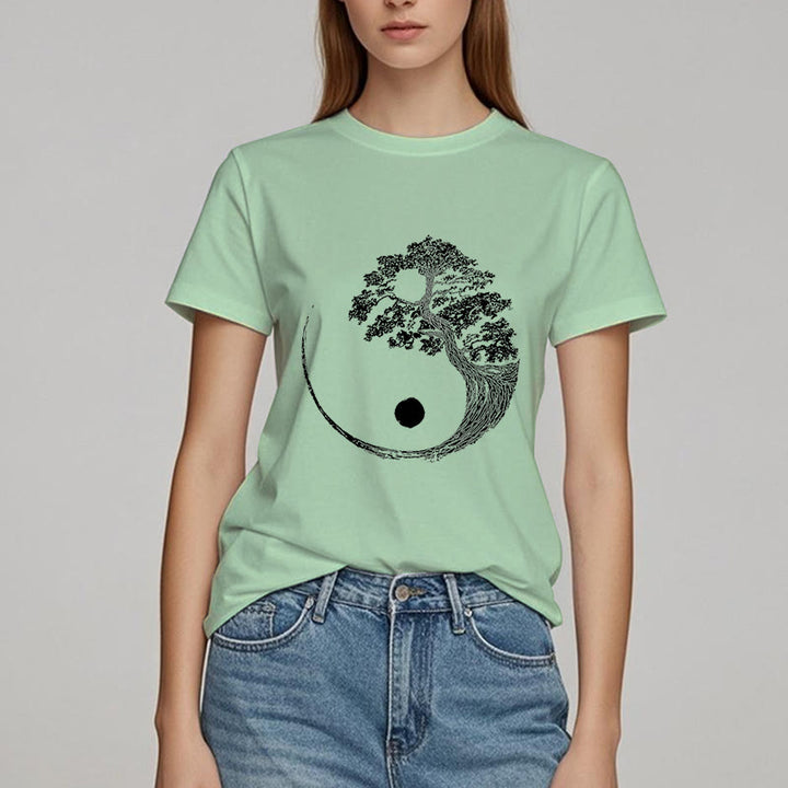 Camiseta Olivenorma Yin Yang Bonsai Tree