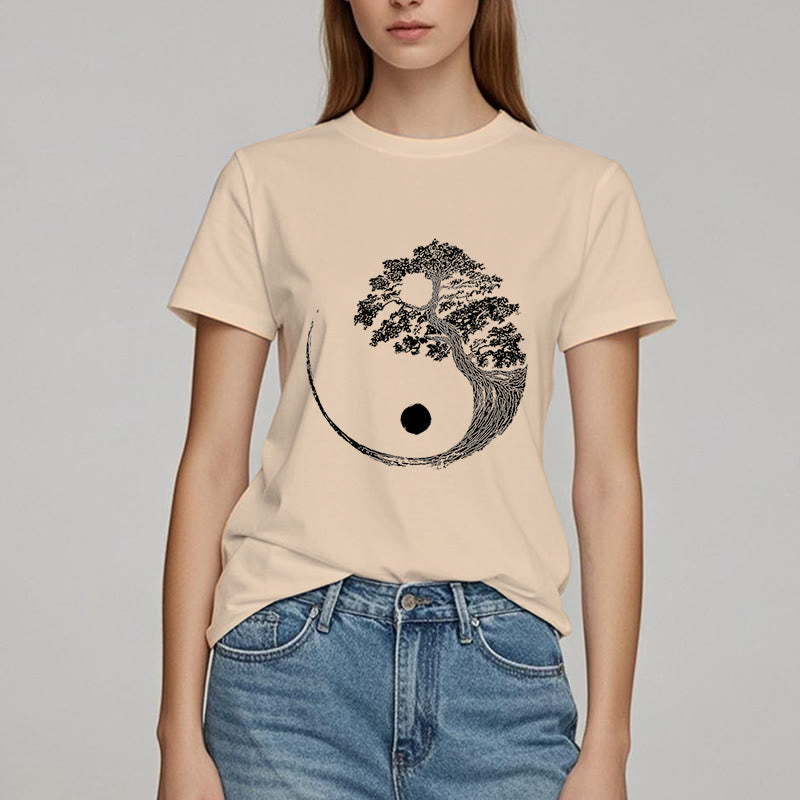 Camiseta Olivenorma Yin Yang Bonsai Tree