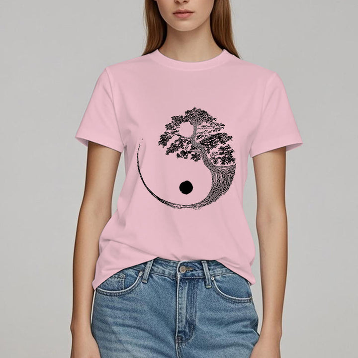 Camiseta Olivenorma Yin Yang Bonsai Tree
