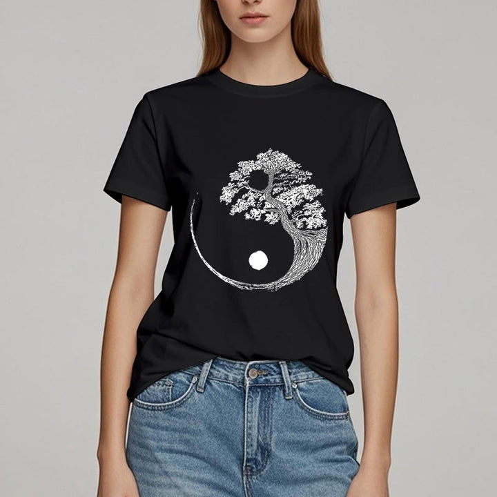Camiseta Olivenorma Yin Yang Bonsai Tree